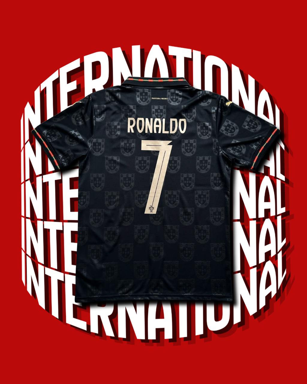 Portugal Third Kit Black Panther Edition Ronaldo 7 - Stadium Kit